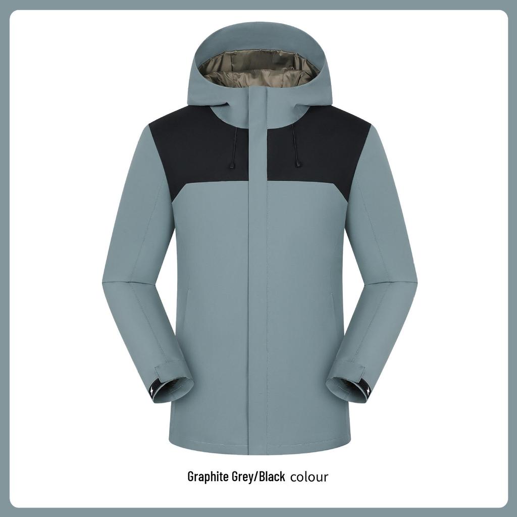 Custom Windbreaker with Printed Letters for Men's and Women's Workwear - Autumn/Winter Windproof Jacket with Embroidered Logo for Team Uniforms