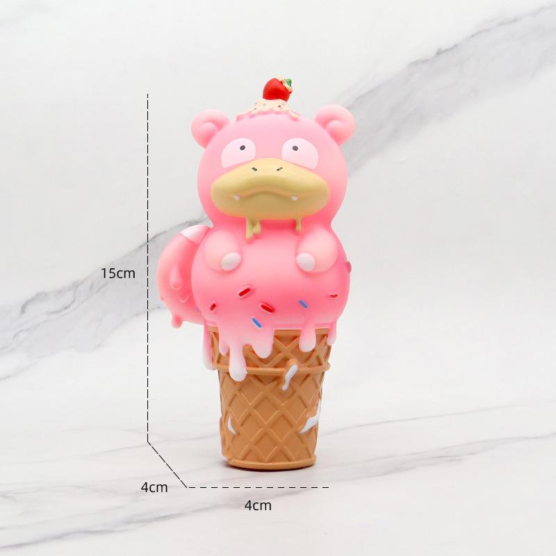 1 Piece Anime Ice Cream Pikachu Pokemon Figure Model Gifts Collectible Figurines for Kids About 15cm