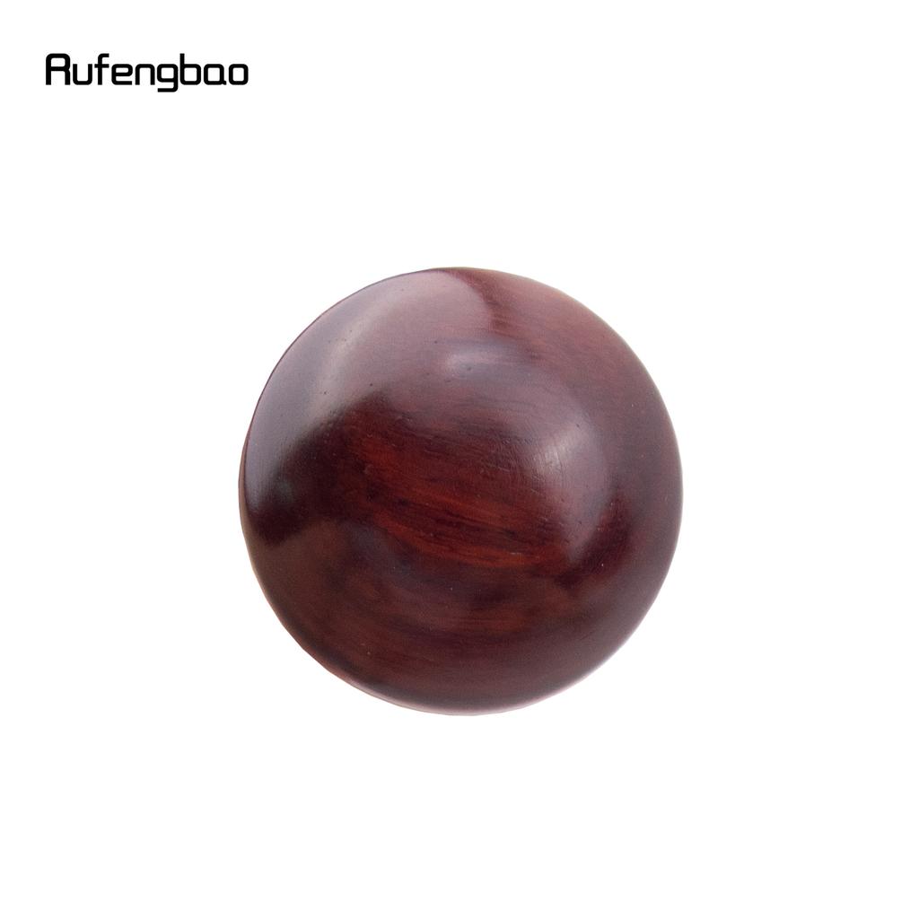 Red Round Wooden Bamboo Joint Walking Stick Decorative Cospaly Party Wood Walking Cane Halloween Mace Wand Crosier 89cm