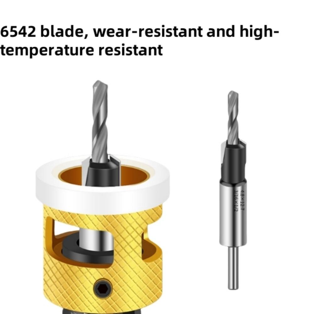 Countersunk Set with Limiter Countersunk Drill Tool Drilling Countersunk Head Taper Drill Bit Woodworking Ladder Drill Kit Tools