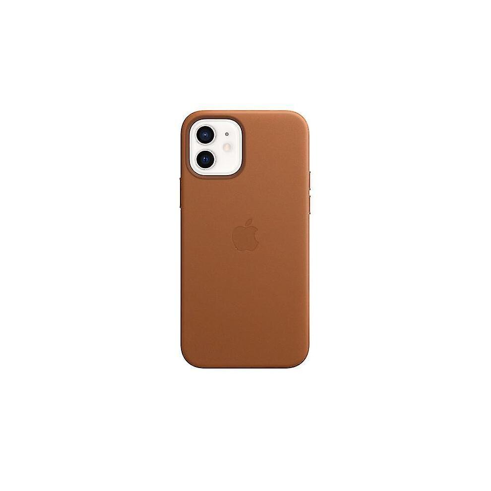 (Saddle Brown) Leather Phone Case For Iphone 12/12 Pro Leather Case With Magsafe
