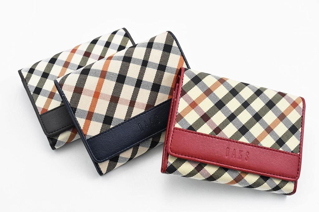 Daks HouseCheck Bifold Wallet, Navy