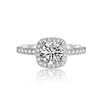 Princess Square Bag Small Sugar Cube Ring Plated With Rose Gold Imitation Live Mouth Adjustable Ring