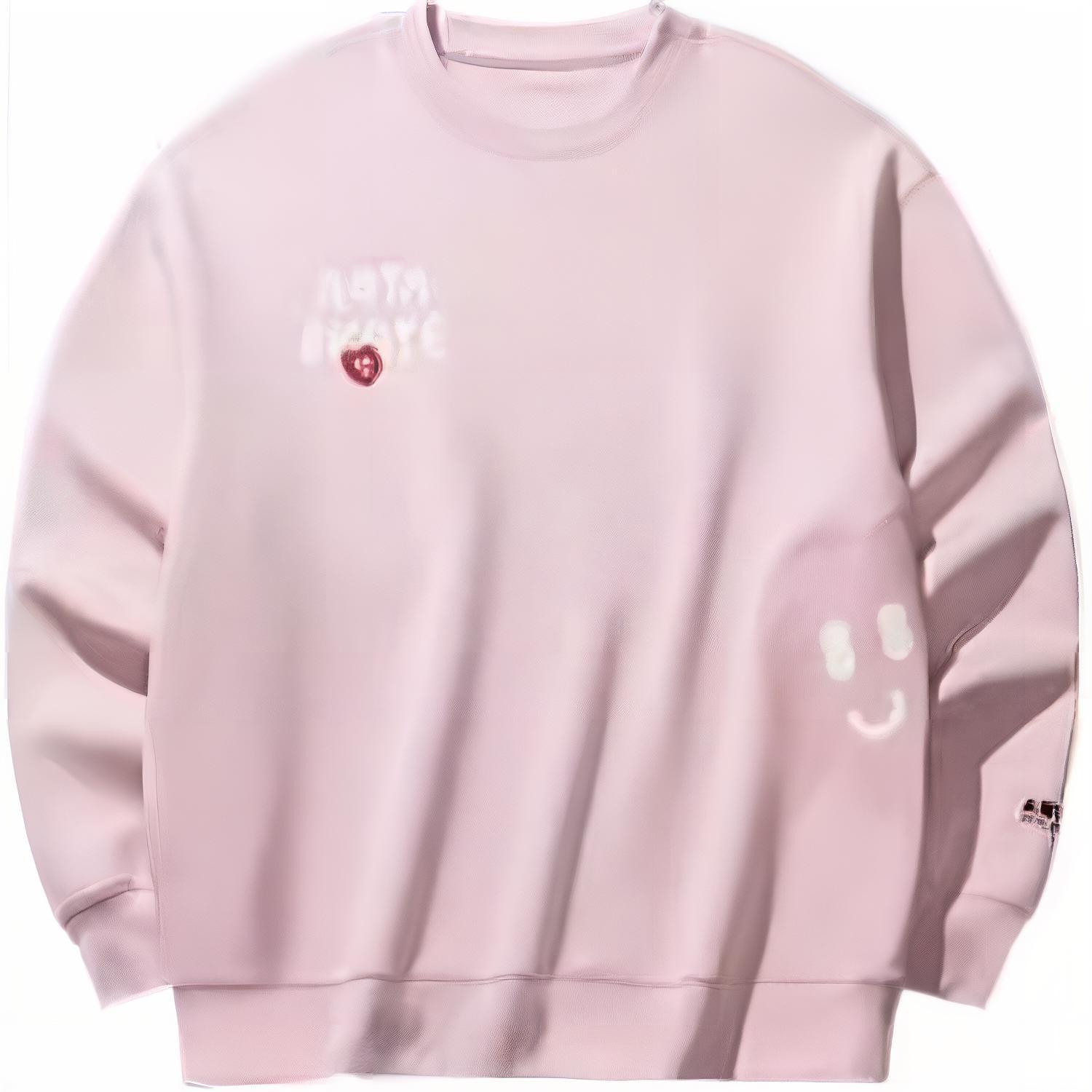 

Anta Casual Loose Round Neck Sweatshirt Unisex tops Soft-Pink 172528703-1 M