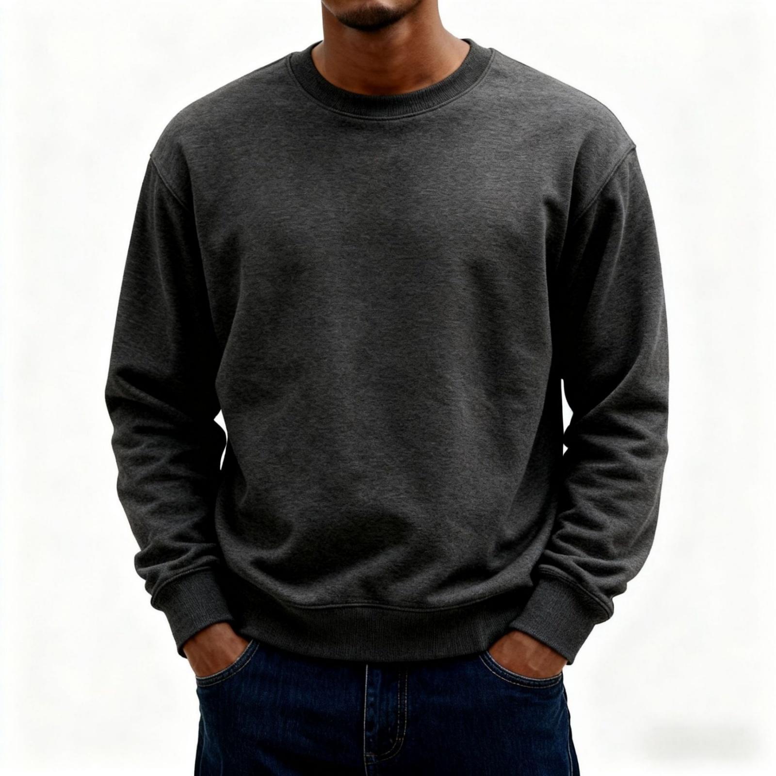 

Мужские пуловеры с кабельным узором, повседневные, с длинным рукавом и круглым вырезом, текстурированные L