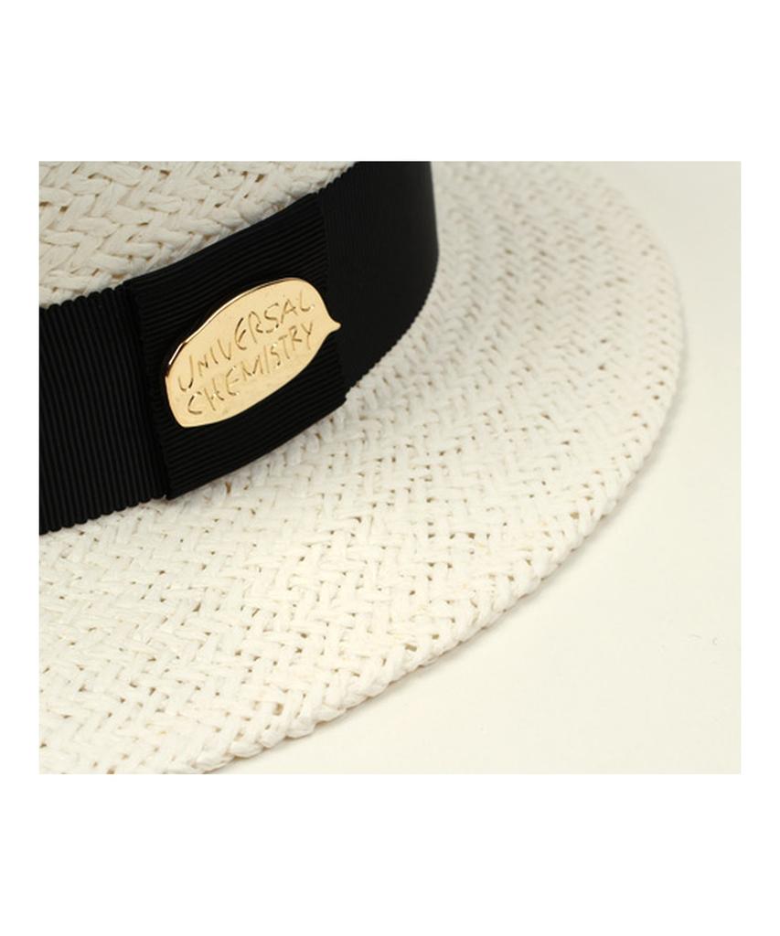 White Flat Short Panama Hat