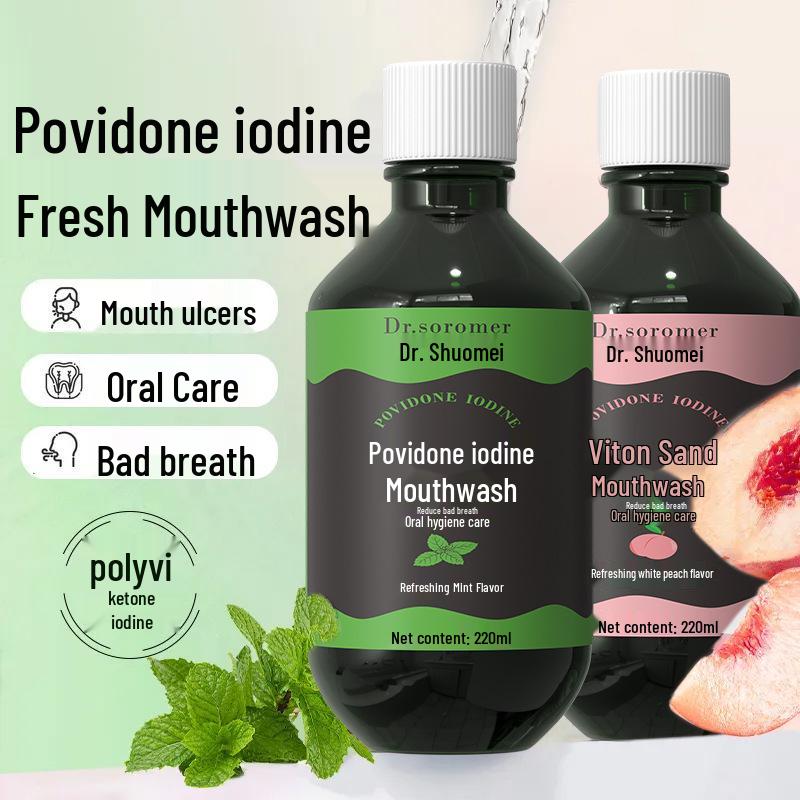 Shuomei Doctor Povidone-iodine Mint Oral Care Mouthwash