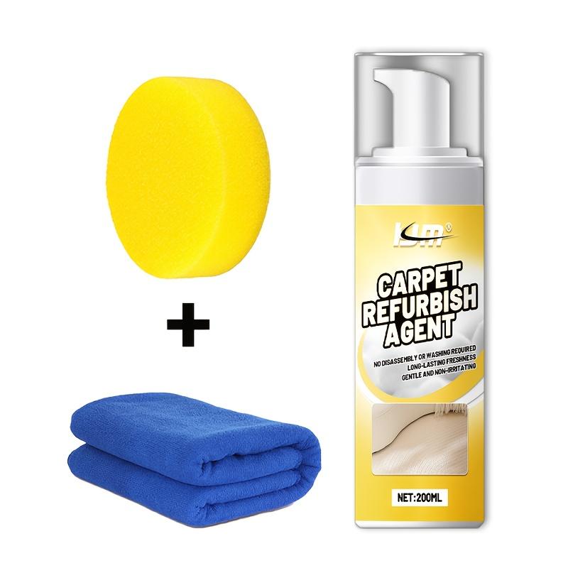 

Kjm Спрей-пена для ухода за коврами и ковриками, 3-в-1 многоцелевой очиститель, быстросохнущая формула без смывания, подходит для ковров, ковриков, матов