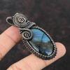 Labradorite Pendant Copper Wire Wrapped Gemstone Pendant Handmade Jewelry Copper Jewelry Pendant For Women Labradorite Jewelry Gift For Mom