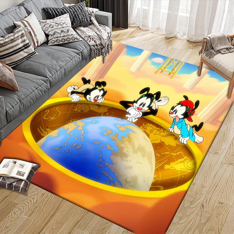 Animaniacs Quadratischer Teppich, Rutschfeste Fußmatte für Zuhause Wohnzimmer, Perfektes Geschenk für Fans.chl