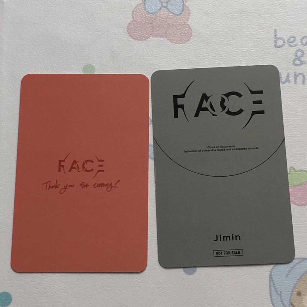 [USED] BTS Jimin JIMIN FACE Lakidro Trading Cards (2 pieces)