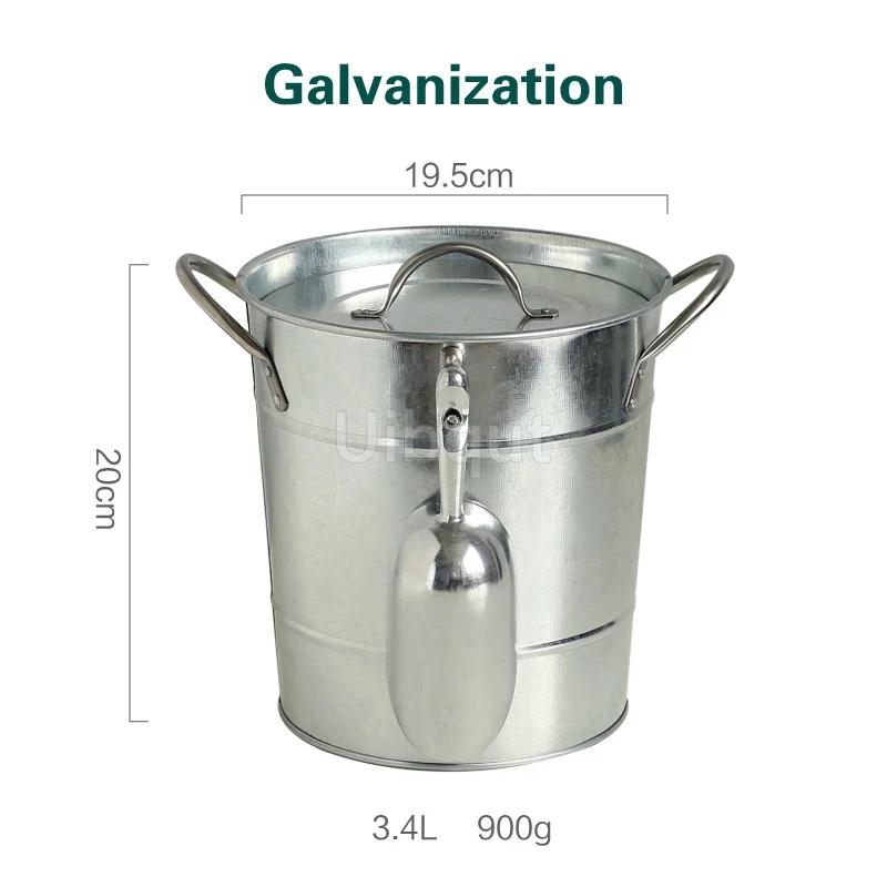 Ice Bucket Seafood French Fries Snack Basket Fried Chicken Bucket Beer Cooler Creative Stainless Steel Tableware Can Cooler Can