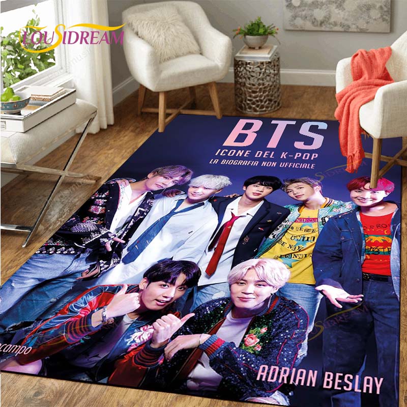 Kpop Rug Kpop Bangtan Boys Carpet for Living Room Soft BTS Floor Mat Rugs for ...