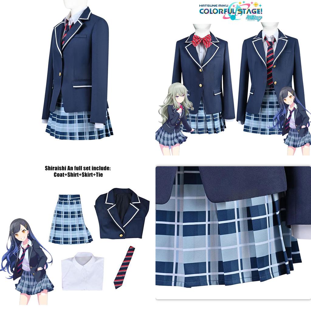 Project Sekai Colorful Stage Feat Cosplay Costume School Uniform Outfit Carnival