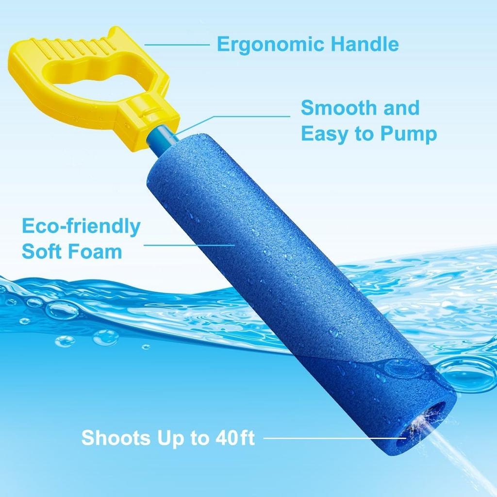 Summer Outdoor Water Guns For Kids - Super Soaker Blaster With 40 Ft Range, Water Toys For Pool Beach - Squirt Gun Fight Set