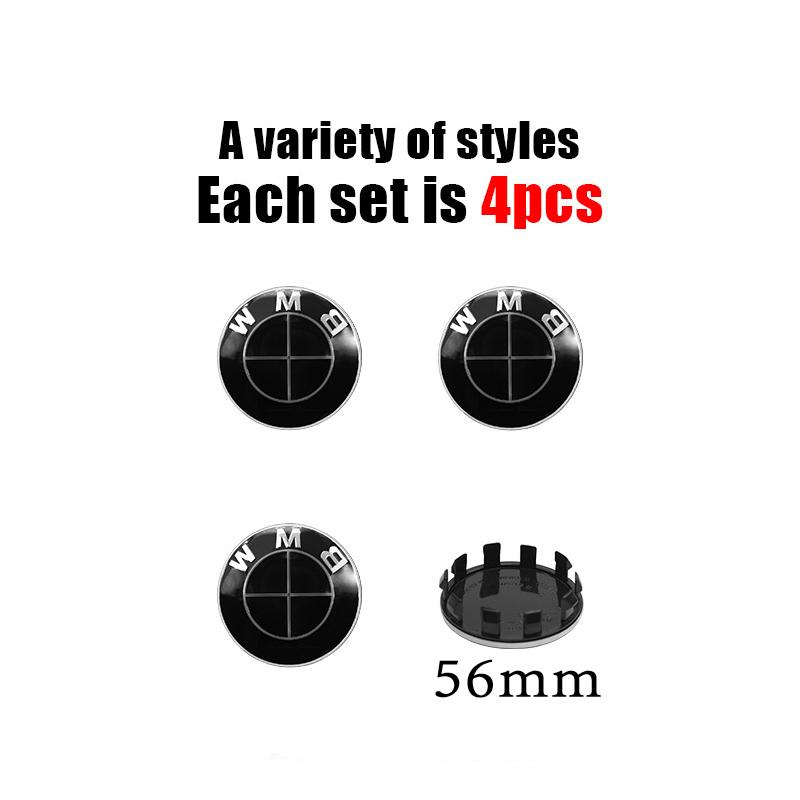 4Pcs 56/68mm Car Wheel Center Hub Cap Auto Accessories For BMW M Performance E90 E36 E39 E46 E60 F10 F30 G20 G21 G30 F15 X5 G11