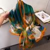 Encryption Yourou yarn printing spring and summer silk scarf large long scarf high-end travel shawl sun protection women's scarf headscarf