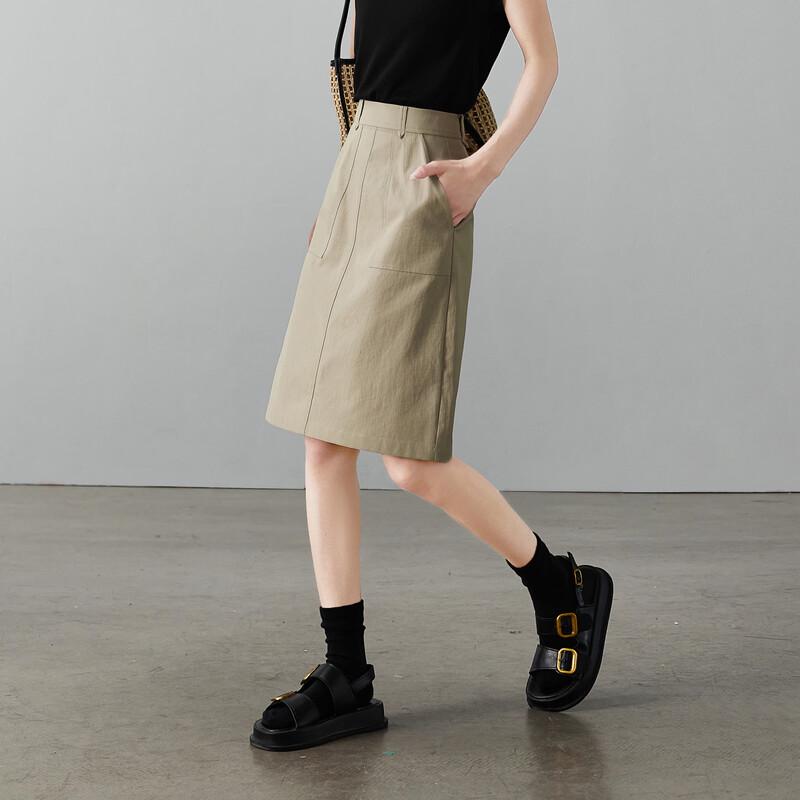 SOFSIL Women's High-Waist A-Line Midi Skirt