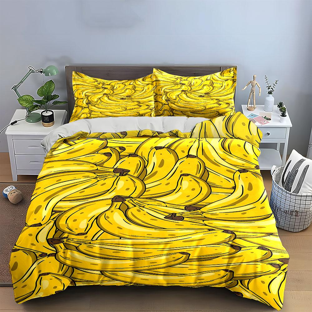Bold banana brilliance! Bedding sets Duvet covers Pillowcases(1* Duvet Cover 2* Pillowcases without duvet insert)
