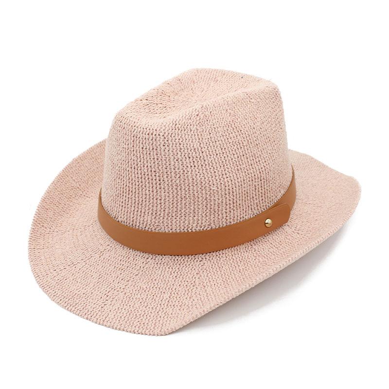2022 Knitted Small Belt Top Hat Foldable Street Shot Concave Hat