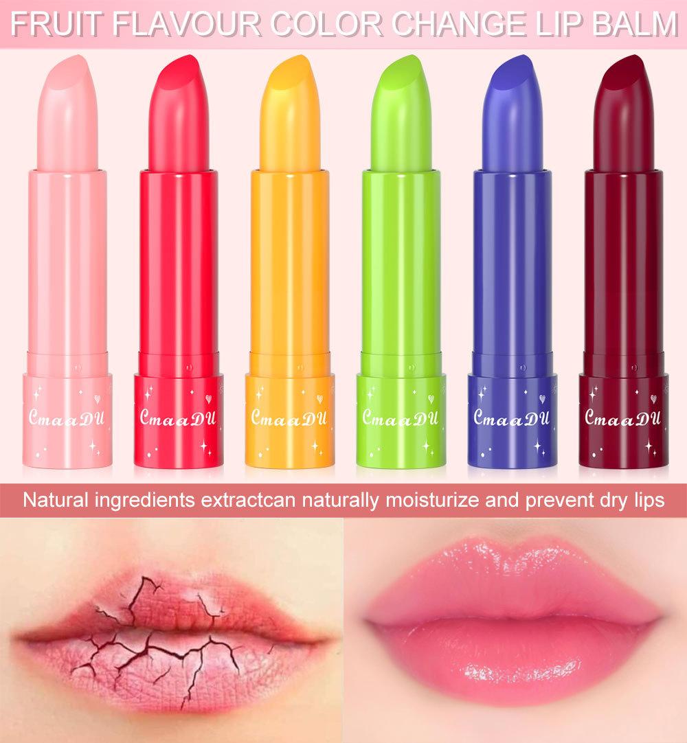

CmaaDu 6-Color Long-Lasting Moisturize Lip Gloss Waterproof Liquid Lipstick Set - Fruity,Color Changes As the Temperature Rises
