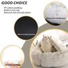 Cat Bed Round Plush Fluffy Hooded Cozy Cat Bed Cave for Indoor Donut Self Warming Small Dog Bed Anti-anxiety Puppy Kennel