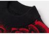 Floral Plus Size Women's Warm Loose Sweater - Round Neck Knitwear for Autumn/Winter