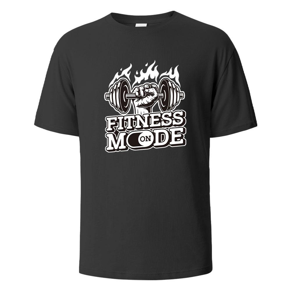 Fitness More Print T-Shirt Summer Tees For Men Women 100% Cotton O-neck Oversize Casual Short S