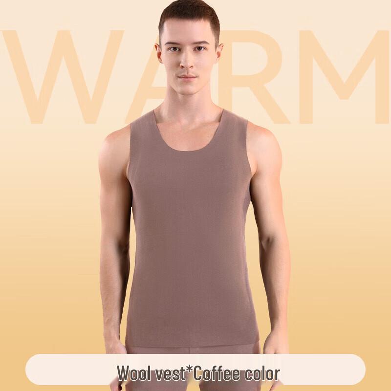Мужской бесшовный терможилет из шерсти 7A с антибактериальным эффектом TINSINO YX9039 2XL
