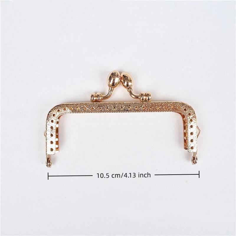 1 Stück 8,5-20 cm Metall Gold Geprägter Taschengriff Geldbörsenrahmen Kussverschluss für Damen-Handtasche Geldbörse DIY Handgefertigte Taschen Zubehör