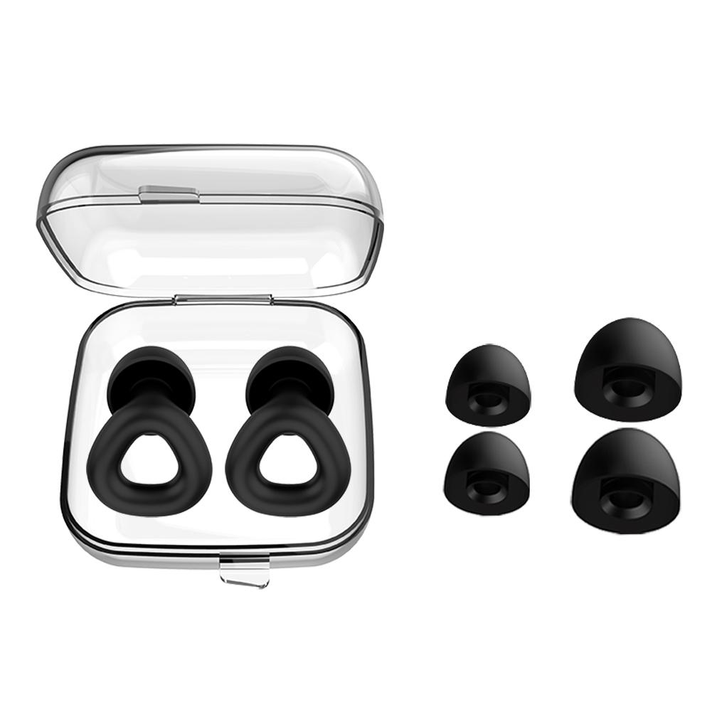 Bouchons d'oreilles en silicone à réduction de bruit et isolation phonique pour voyages d'affaires, voyage, sommeil portable, lavables, insonorisés