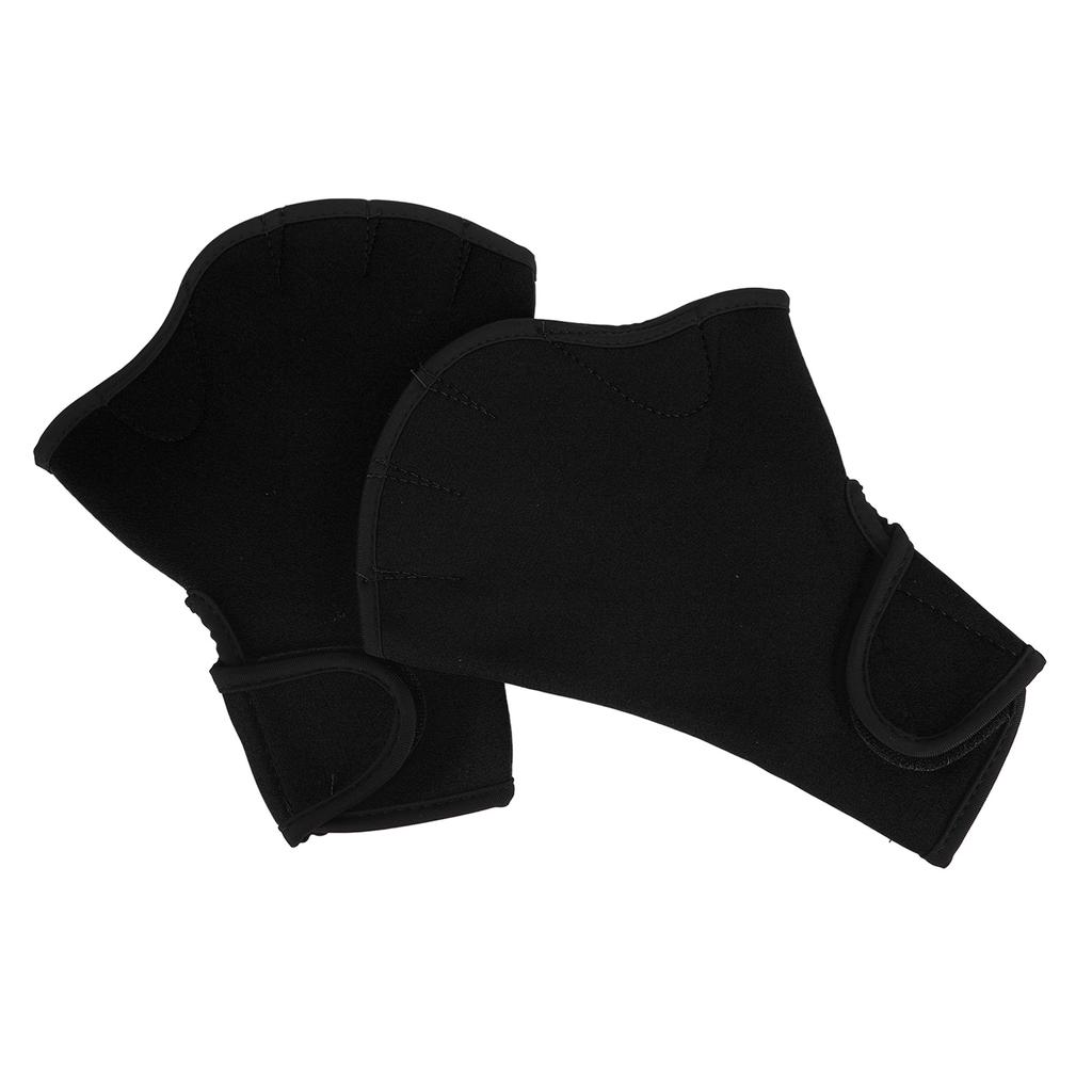 1 Pair Gloves Slip Resistance Breathable Flexible Hand Swim Training Gloves for Men Women Adult Children Black