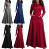 Casual Women Long Dress Plus Size Cotton Pullover Autumn Winter