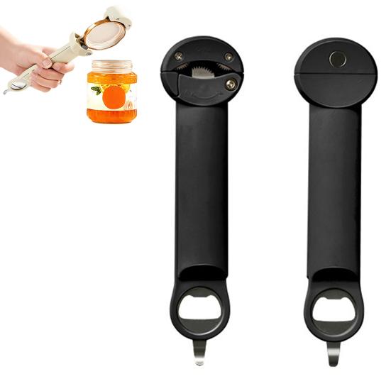 1Pc/2Pcs Beer Openers Retractable Design Adjustable Caliber Non-slip Sturdy Multifunctional Save Effort Magnetic Sucking Stainless Steel Jar
