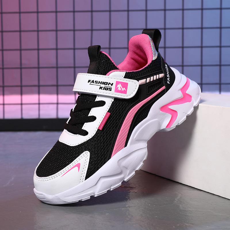 

2024 Осенние Водонепроницаемые Нескользящие Дышащие Сетчатые Кроссовки для Детей - Обувь для Ходьбы на Липучках для Девочек и Мальчиков 37