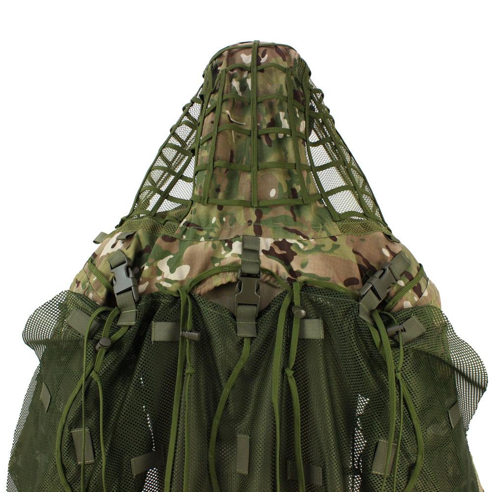 Nylon mesh tactical cape auspicious suit sniper camouflage suit cape back backpack cover army green