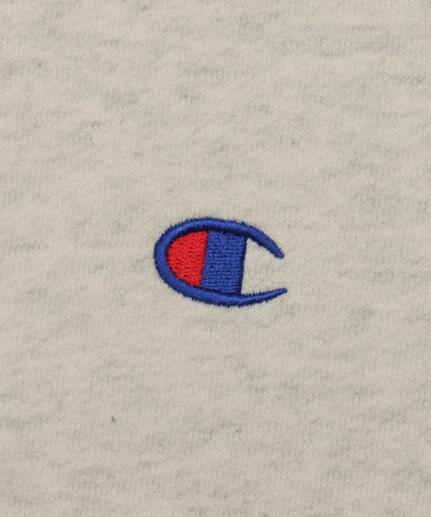 Champion Basic C Logo Regular Fit Zip-Up Hoodie Oatmeal