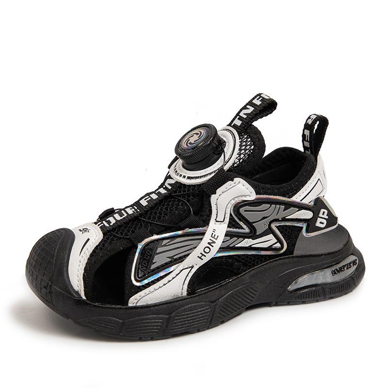 Boys sandals 2025 summer new children's baotou sports beach shoes hollow breathable boys casual cool slippers