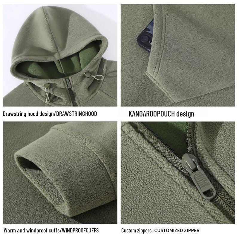 Baleno Men's Hooded Fleece-Lined Cardigan Jacket