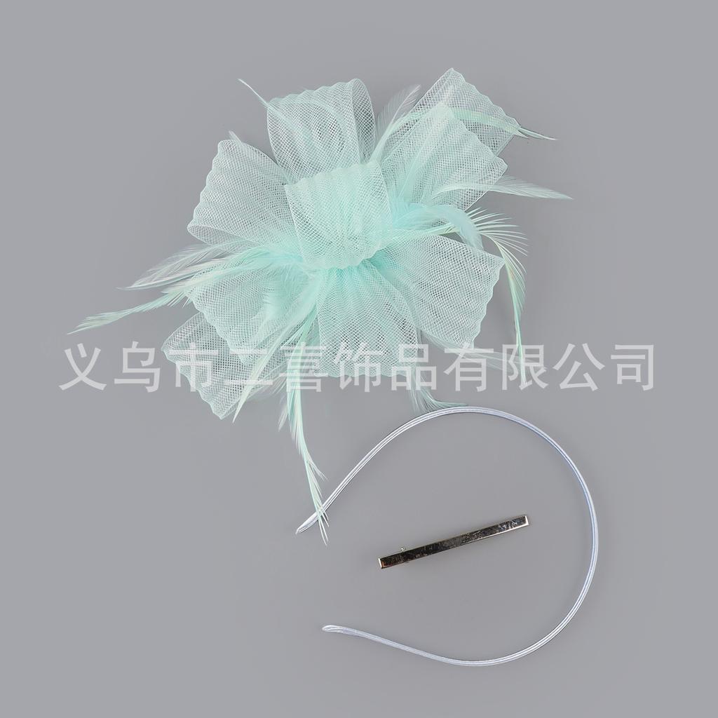 New British retro gift hat mesh bridal headgear hairpin headband women's dinner dress matching accessories