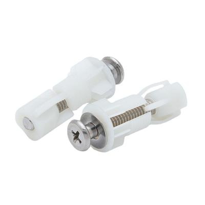 Nouveaux Boulons de Fixation de Couvercle de Toilette en Métal Nylon Remplacement Universel Écrou de Salle de Bain Charnières de Siège de Toilette Blanches Toilette