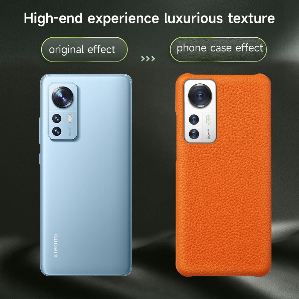 Etui na telefon z prawdziwej skóry bydlęcej dla Xiaomi Mi 13T Pro Poco X6 Pro Redmi Note 13 Pro Plus Ochrona połowiczna Tylna okładka