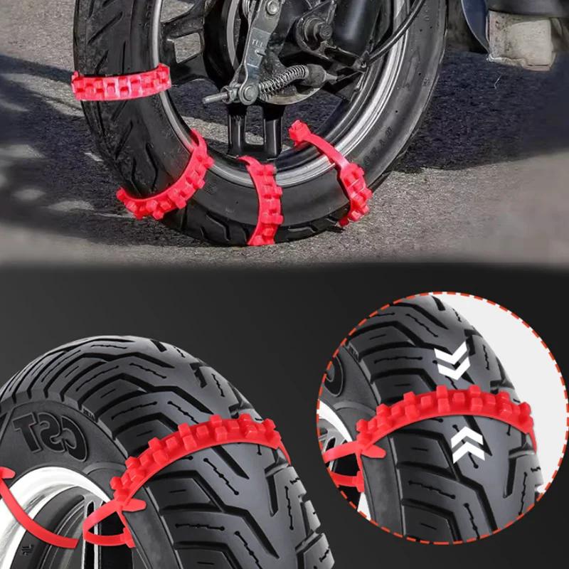 Car Tire Chains Universal Emergency Tire Traction Chain Anti Slip Tie Safety Belt Snow Chains Motorcycle Accessories For Snow