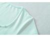 Damen Einfarbiges Slim-Fit T-Shirt mit Herzausschnitt & Gebogenem Saum