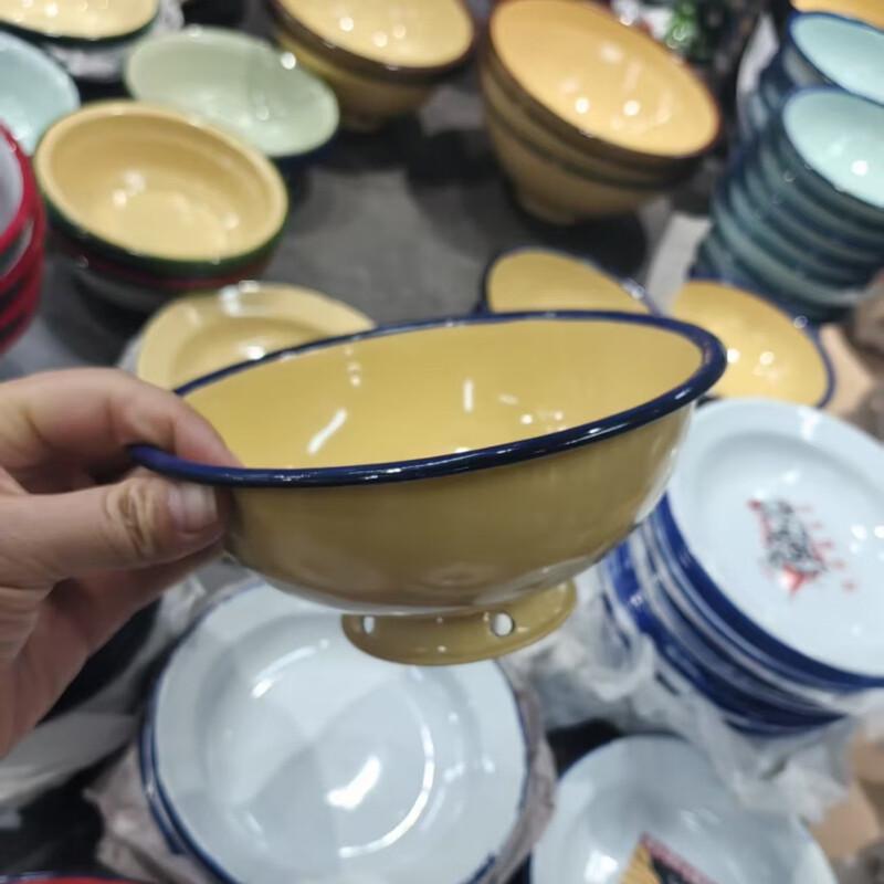 ZISIZ Retro Enamel High-Foot Bowl