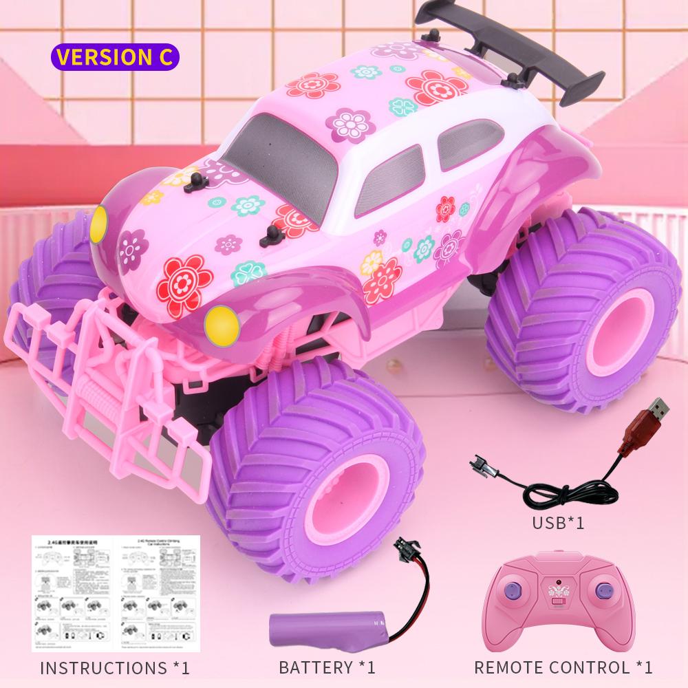 JJRC Q157 RC Car Remote Control Trucks Electric Drive Off-Road Big Wheel High Speed Purple Girls Toys for Children Gift Ornament