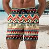 Pantaloncini da Spiaggia Etnici Hawaiani da Uomo con Fantasia Geometrica Stampata 3D Costumi da Bagno Unisex Nuovi Pantaloncini Corti per le Vacanze Estive