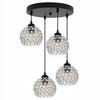 UNIQUE CHANDELIER HANGING LAMP CHROME CRYSTAL