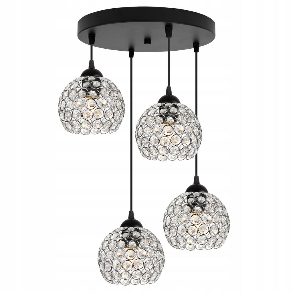 UNIQUE CHANDELIER HANGING LAMP CHROME CRYSTAL