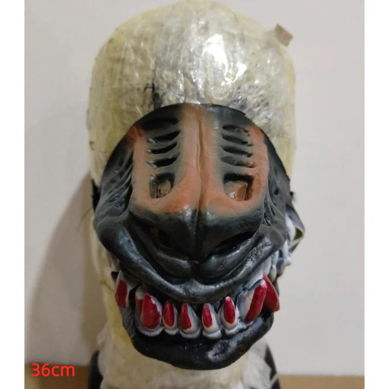 Dog Dinosaur Halloween Costume Mask Movable Teeth Breathable Latex Pet Head Cover for Party Cosplay Dress Up